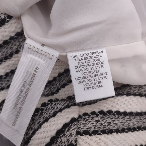 Ann Taylor LOFT Chevron Striped Black and White Short Skirt Medium - Picture 9 of 9